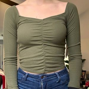 Hollister Army Green Long sleeve XS